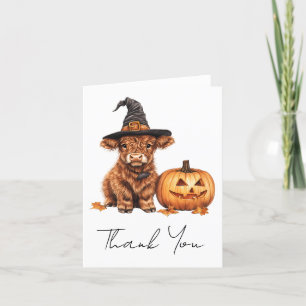 Danke, Baby Shower Highland Cow Halloween Dankeskarte
