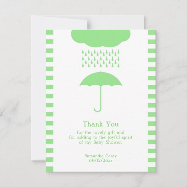 Danke, Baby Shower Neutral Card Einladung (Vorderseite)