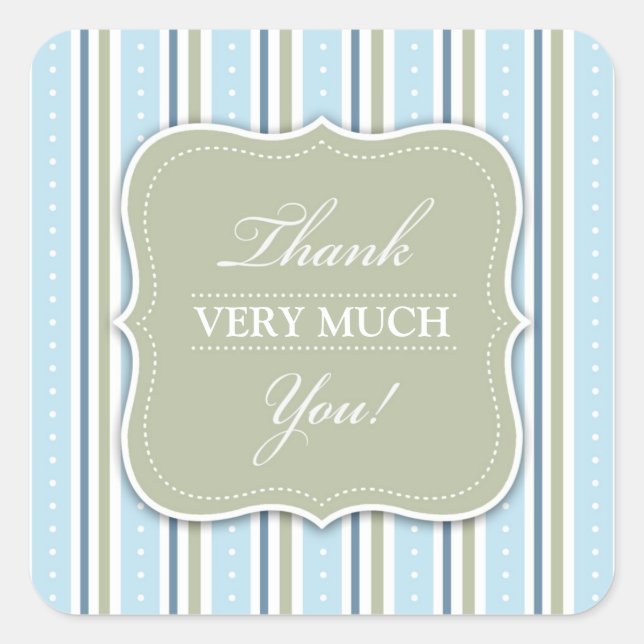 Danke, Baby Shower Sticker (Vorderseite)