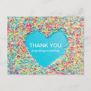 Danke, Baby Sprinkle Heart Postkarte