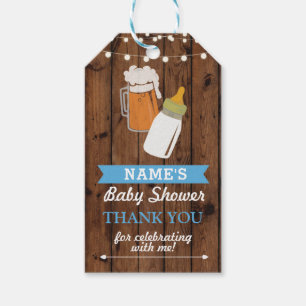 Danke, Babyparty-Brauenmädchen-Jungen-Blau zu Geschenkanhänger