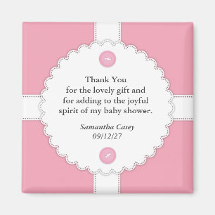 Danke Babyparty Dantel Magnet