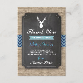 Danke Babyparty-Hirsch-Karten-blauer Junge Einladung