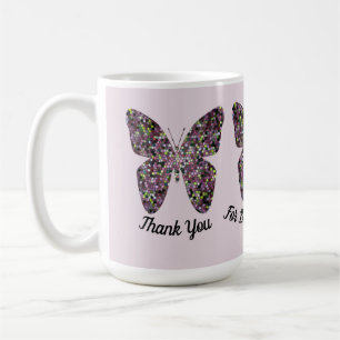 Danke Babysitter Mosaic Butterfly Wertschätzung Kaffeetasse