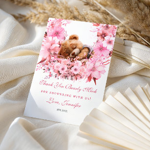 Danke Bärlichst Rosa Blumen-Bär Teddybär Baby