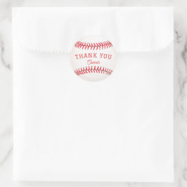 Danke Baseball Runder Aufkleber