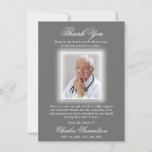 Danke, Beileid GRAY   FOTO Dankeskarte