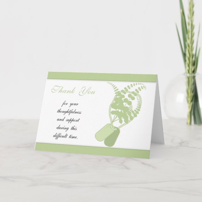 Danke Beileid, Verlust des Militärsoldaten/ (Vorderseite)