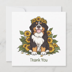 Danke Berner Sennenhund Sonnenblumenkrone