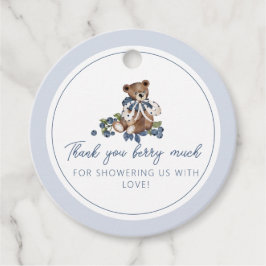 Danke Berry Much Blueberry Bear Baby Boy Dusche Geschenkanhänger