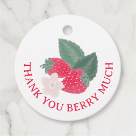 Danke Berry Much Gift Tag - Red Strawberry Geschenkanhänger