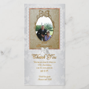 Danke, besonderen Anlass mit Foto 50. zu kardieren Dankeskarte