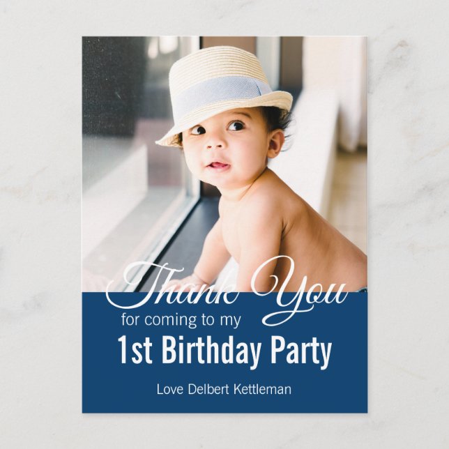 Danke, Birthday Boy Postkarte (Vorderseite)