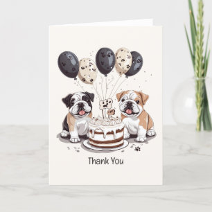 Danke, Birthday English Bulldogs Dankeskarte