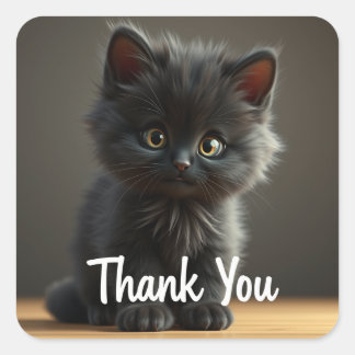 Danke Black Cat Aufkleber