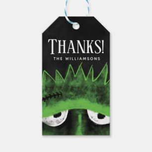 Danke Black & Green Frankenstein Halloween Geschenkanhänger