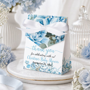Danke Blaue Blumen Baby Shower Geschenkschachtel
