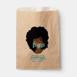 Danke! Blauer Bubblegum, schwarze Frau Geschenktütchen