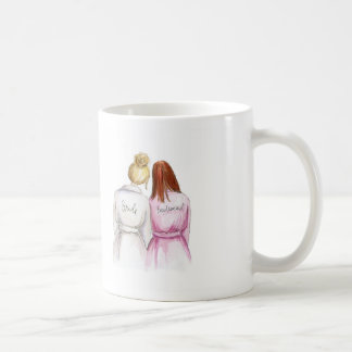 DANKE blonde Brötchen-Braut-langes rotes Mädchen Tasse