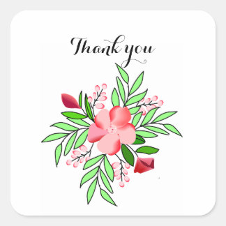 Danke Blumen Aufkleber Etiketten