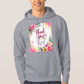 Danke Blumen-Hoodie | Wertschätzungsgeschenk Hoodie