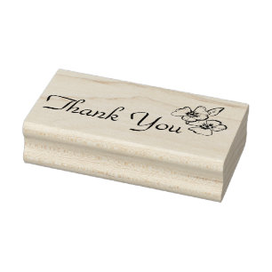 Danke-Blumen-Stempel Gummistempel