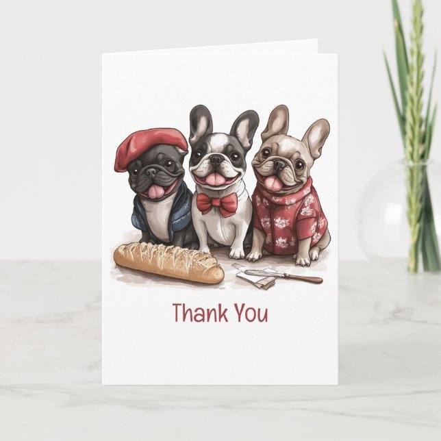 Danke Bonjour Französische Bulldoggen (Vorderseite)