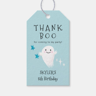 Danke Boo Halloween Boy Birthday Party Geschenkanhänger