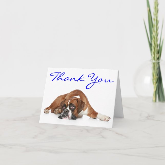 Danke Boxer Puppy Dog Notecard (Vorderseite)