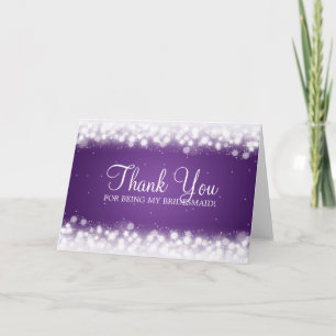 Danke Brautjungfer Magic Sparkle Lila
