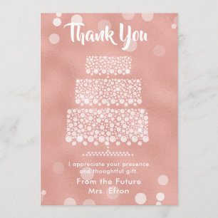 Danke Brautparty Wedding Cake Rose Gold