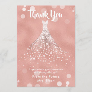 Danke Brautparty Wedding Dress Rose Gold