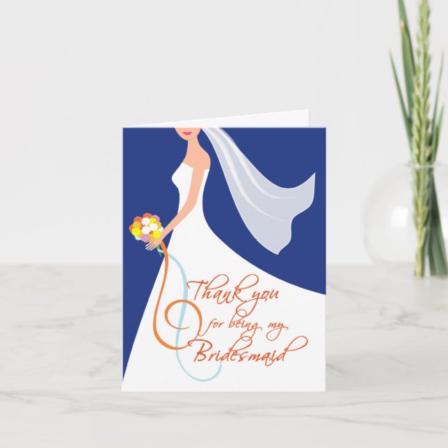 Danke Bridesmaid - Navy Blue 3 (Vorderseite)