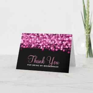 Danke Bridesmaid Party Glitzern Pink