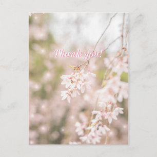 Danke Bright Weeping Cherry Sparkles Postkarte