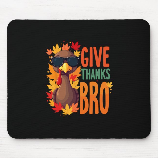 Danke Bruder Süßer Truthahn Kleinkind Dankbar Dank Mousepad (Vorne)