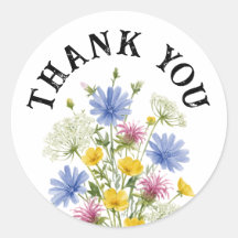 Danke bunte Aquarell-Wildblumen