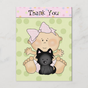 Danke, Cartoon, Babypostkarte Postkarte