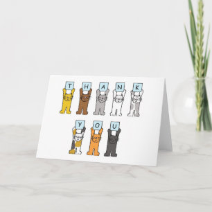 Danke, Cartoon Cats Dankeskarte