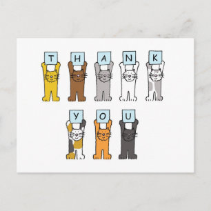 Danke, Cartoon Cats Postkarte