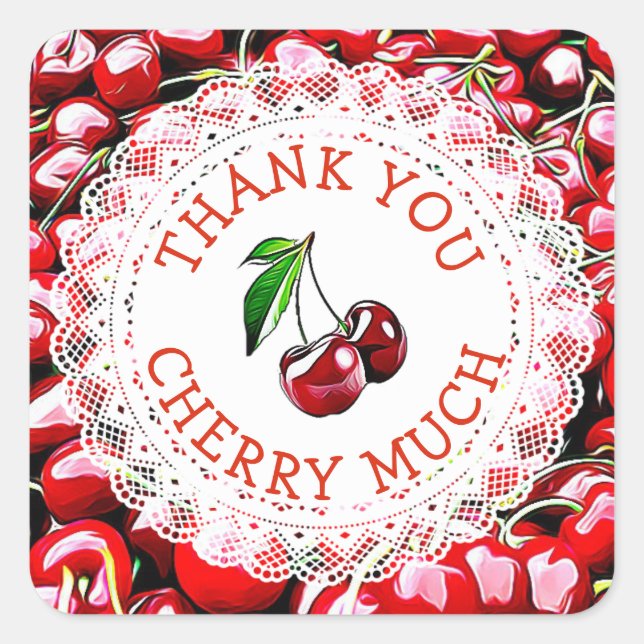 Danke, Cherry Much Cherries Stickers (Vorderseite)