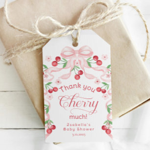 Danke Cherry Much Cherry on top Baby Shower Geschenkanhänger