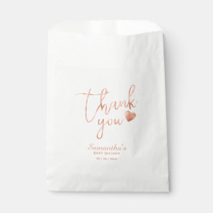 Danke Chic Lettern Rose Gold Folie Rosa Erröten Geschenktütchen