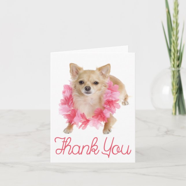 Danke Chihuahua Welpe Hund Blank Notecard (Vorderseite)