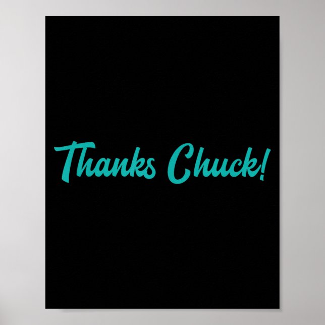 Danke Chuck Männer Frauen  Poster (Vorne)