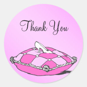 Danke Cinderella Schuh Pink Aufkleber
