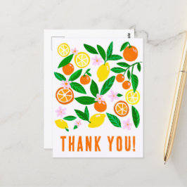 Danke Citrus Celebration Custom Colorful Postkarte