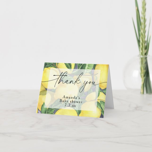 Danke - Citrus Lemon - Baby-Dusche (Vorderseite)