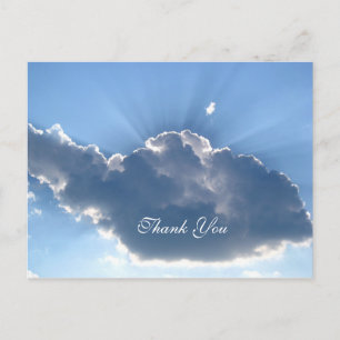 Danke, Cloud Postcard Postkarte