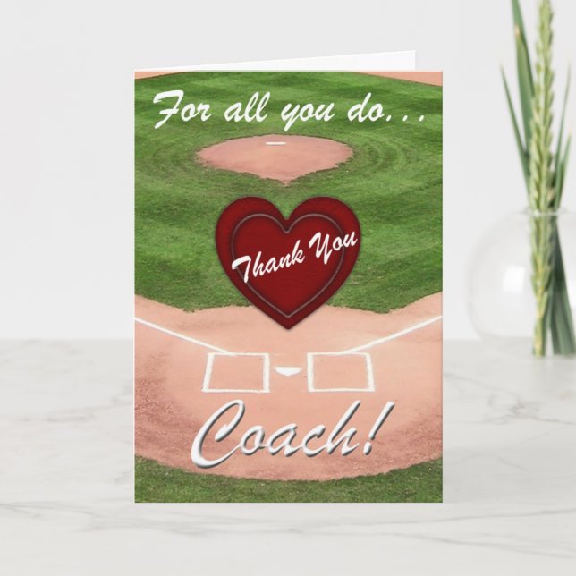 Danke, Coach!-Baseball! Dankeskarte (Vorderseite)